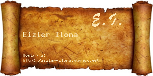 Eizler Ilona névjegykártya